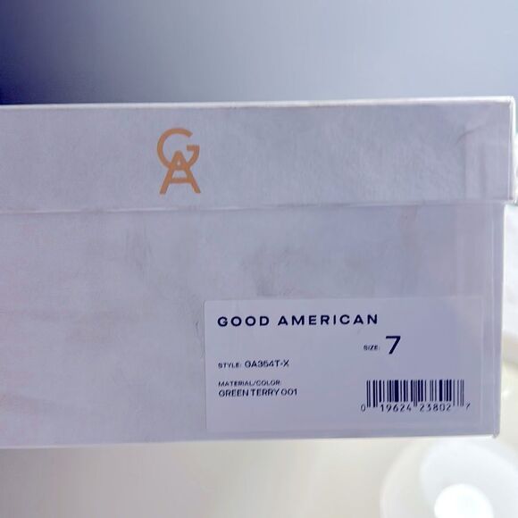 GOOD AMERICAN TERRY CLOTH SLIDE HEELS - Picture 4 of 8